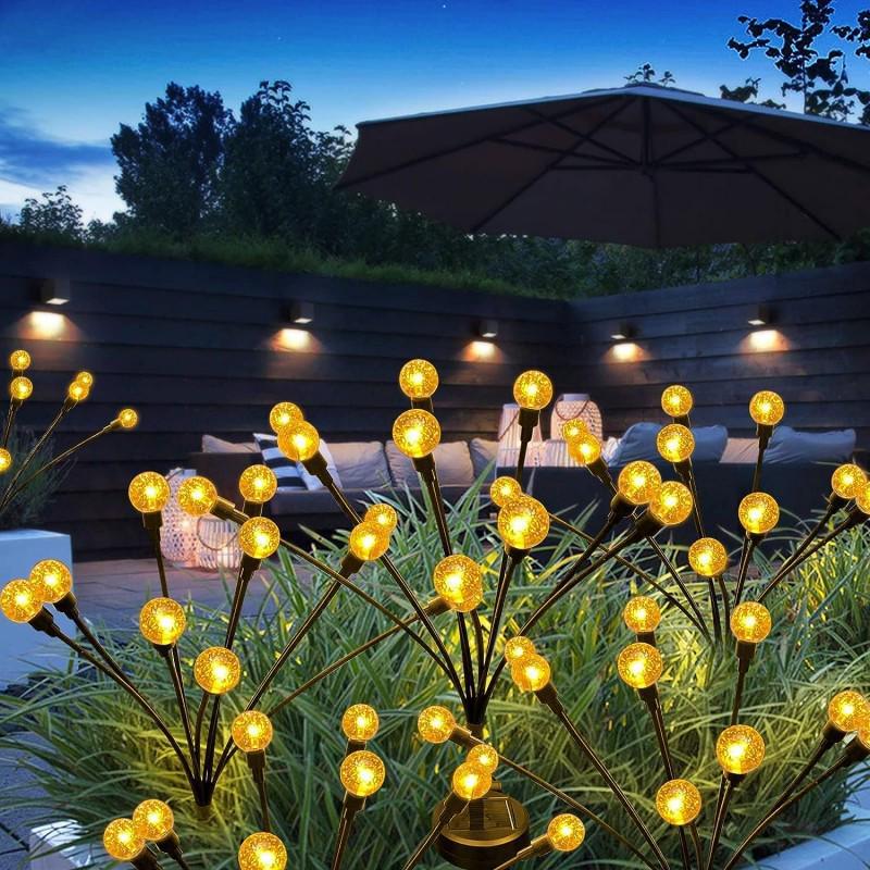 Wind-Powered LED Solar Firefly Garden Lights: Waterproof Swaying Lawn Lights for Outdoors