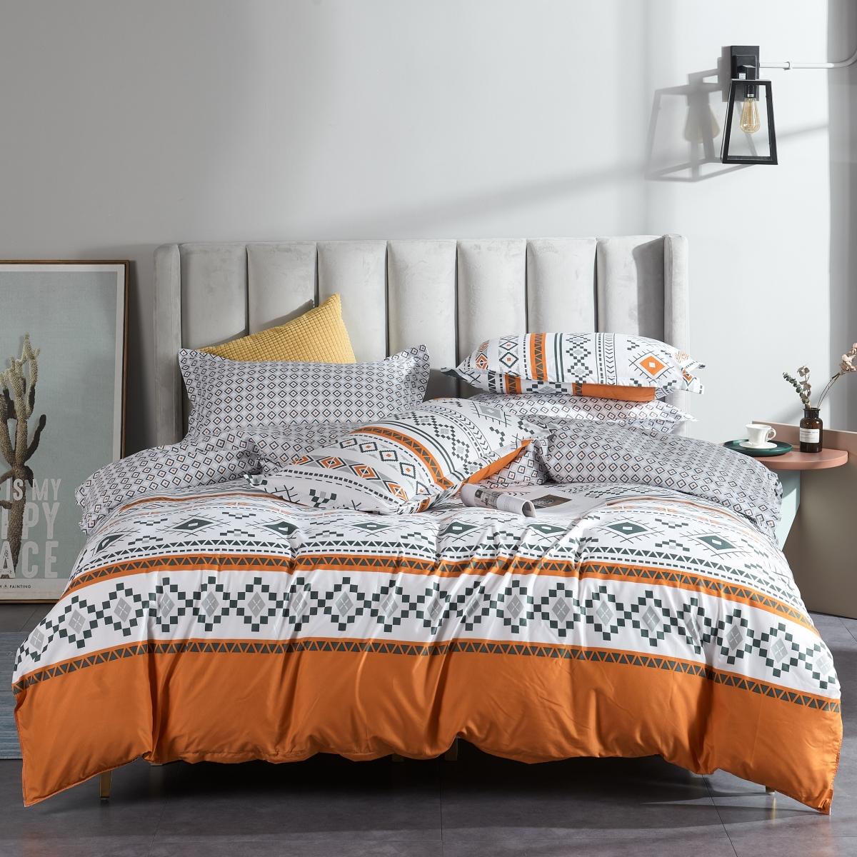 

Duvet Cover Set Orange as well as White Boho Bedding Set Black Grey Geometric Reversible Quilt Cover Girls Boys Teens Comforter Cover EU Single-135x200