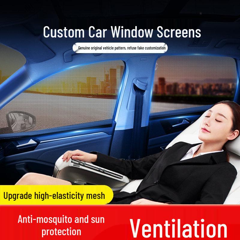 Car Door Mosquito Screen Mesh: Insect-Proof Sunshade for Windows
