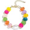 Colorful Design Beaded Bracelets Pearl Accent Handmade Jewelry Statement Resin Bracelet  For Women