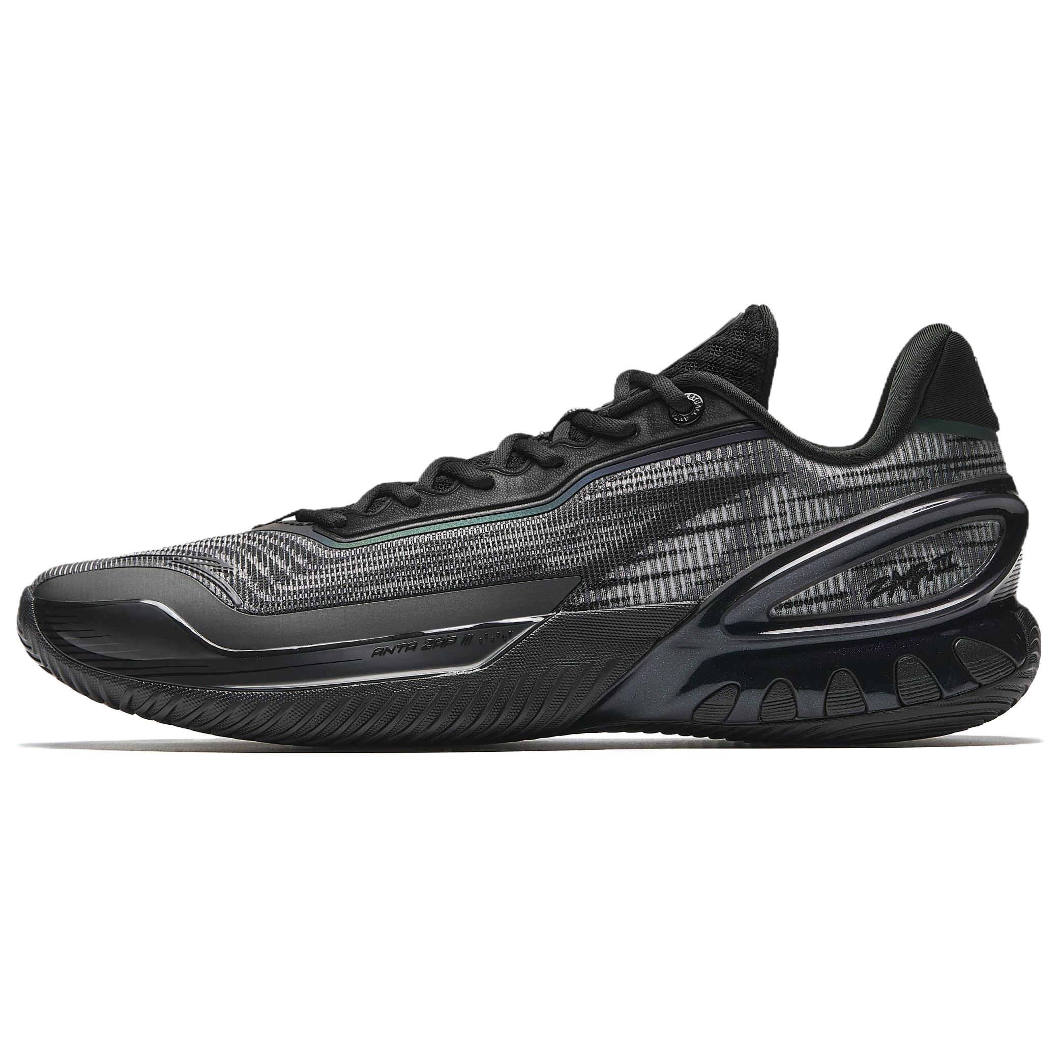 

new Anta Zap 3 Cushioning, Wear Resistant Low Top Front Fork Carbon Plate Basketball Shoes Men s Black 42