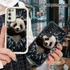 Phone Case: 2D Flat Samsung Galaxy A34 A35 M05 M06 S20 S22 S21 FE Plus 5G Protective Case, Broken Screen Little Panda, Perfect Christmas and Halloween