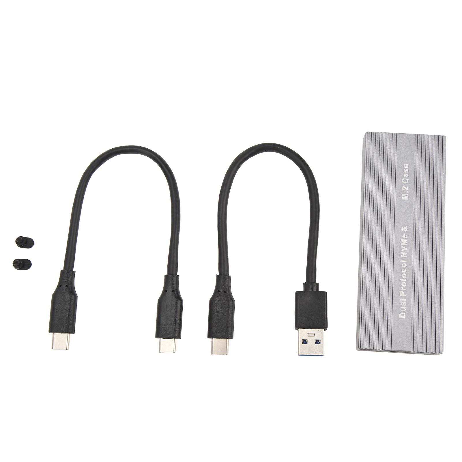 

Корпус M.2 Nvme PCIE NGFF SATA SSD, порт Type C, 10 Гбит/с, совместимый с UASP, твердотельный накопитель без инструментов A-C and C-C cables