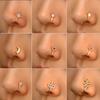 1Pc Copper Fake Piercing Nose Ring Heart Star Crown Clip On Nose Ear Clip Cuff Earring for Women Girl Gift Body Jewelry Nariz