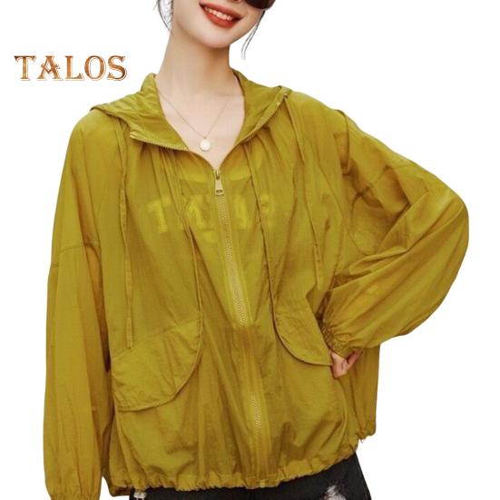 

Женская солнцезащитная одежда, летнее пальто с капюшоном и длинными рукавами, с карманами, солнцезащитная одежда