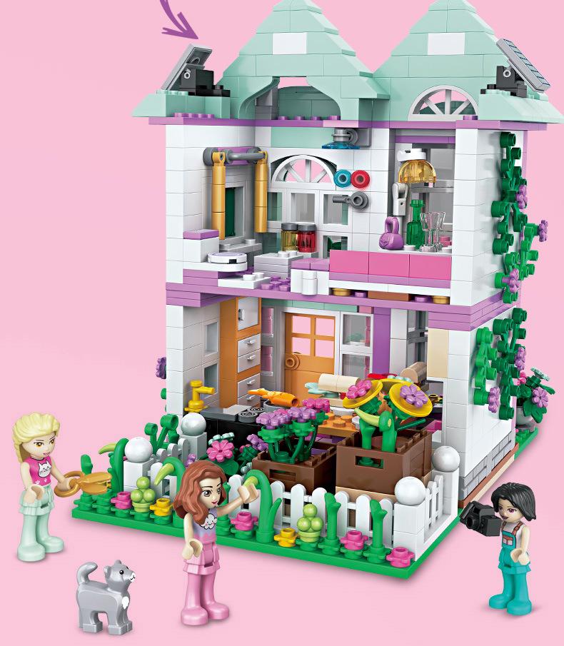Chao Bao 7647 Lego-Compatible Seaside Villa Girls' Building Blocks Puzzle Toy
