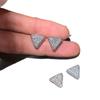 Chic Zircon Triangle Stud Earrings & Necklace Set: Trendy Light Luxury Clavicle Chain Jewelry
