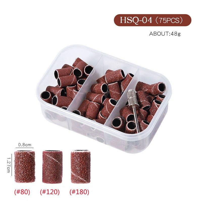 

1 коробка шлифовальных насадок для ногтей, сверла для ногтей, аксессуары, маникюрный инструмент #80 #120 #180