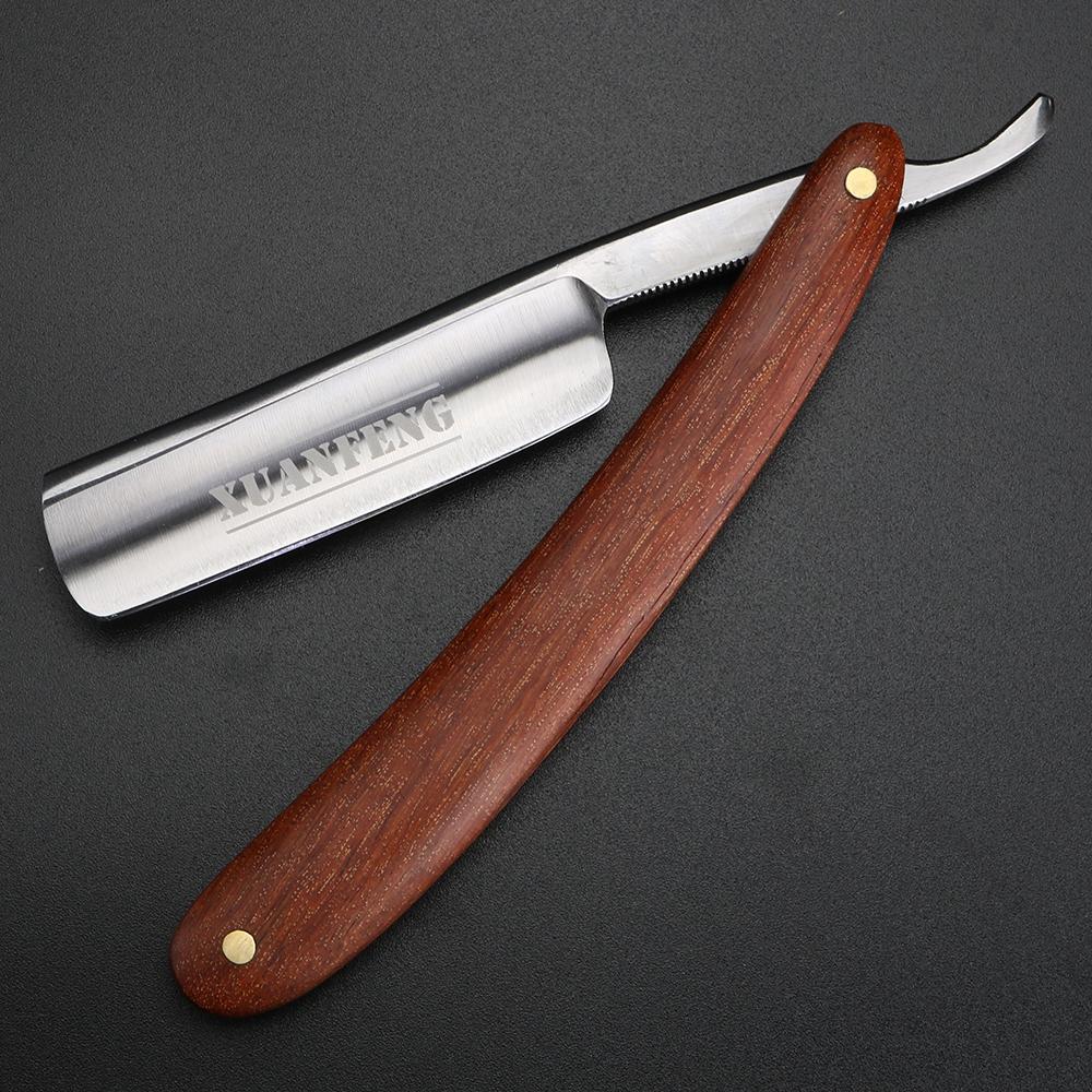 Rosewood Handle Folding Razor 9cr18 Steel High Hardness Sharp Straight Razor Men's Razor
