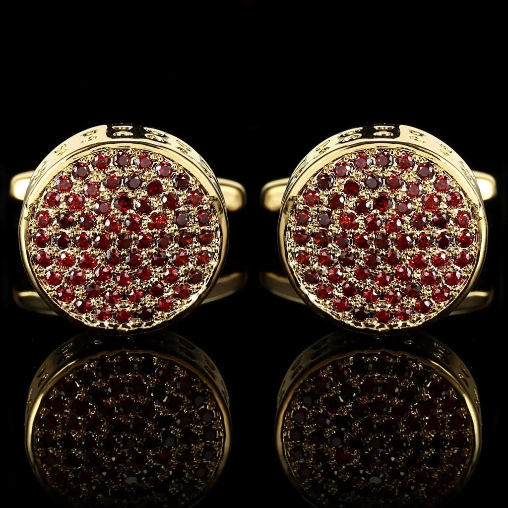High-end Luxury Zircon Cufflinks Men's Fashion Business Banquet Shirts Buttons French Rhinestone Cuff Links Wedding Accessories