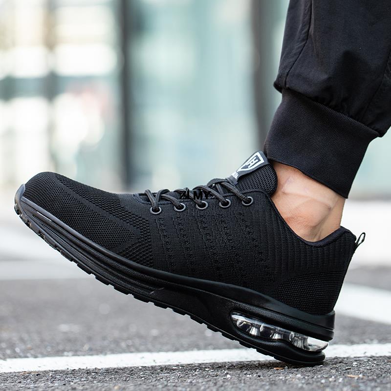 New Breathable Safety Shoes Men Women Steel Toe Work Boots Air Cushion Working Sneaker Puncture Proof Safety Work Boots Security
