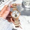 OLEVS Women's Watches Top Brand Luxury Fashion Fine Steel Original Automatic Mechanical Wristwatch Necklace Bracelet Gift Box