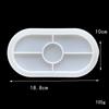 Silicone Gypsum Storage Tray Molds Oval Shape Jewelry Display Dish Concrete Cement Mold Handmade Resin Coaster Making Mould Tool
