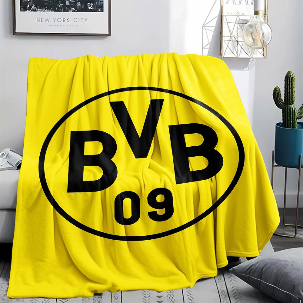 1 Manta de Franela con Estampado del BVB, Alta Calidad para Todas las Estaciones, Decoración del Hogar, Calidez y Comodidad, Perfecta para Regalos de Navidad