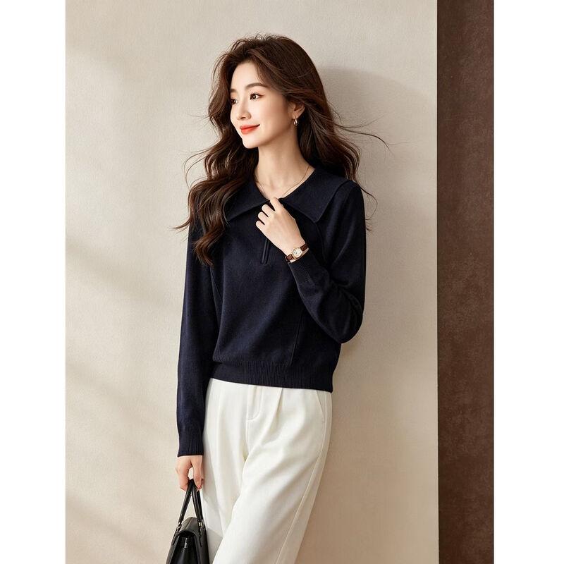 D.F.DEAR Women's Casual Half-Zip Knit Sweater