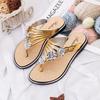 Women's Rhinestone Floral Thong Sandals - Strap Casual Summer Shoes Flip-flops Slippers