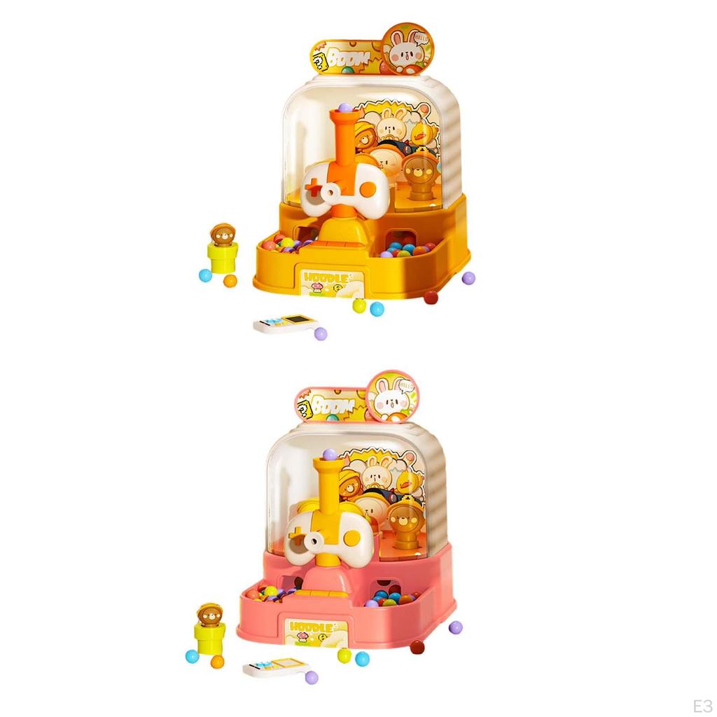 Table Top Arcade Games Desk Game Lauching Marble Toys for Have Fun Preschool Yellow