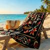 Tattoo Style Beach Towel Quick-Dry Soft Microfiber Comfortable Lightweight