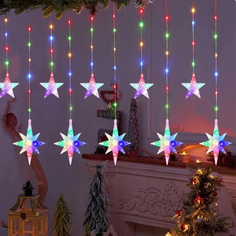 Beautiful Creative Christmas LED Light String Wish Ball Stars Decoration Lamp Wedding Holiday Party Atmosphere Lantern