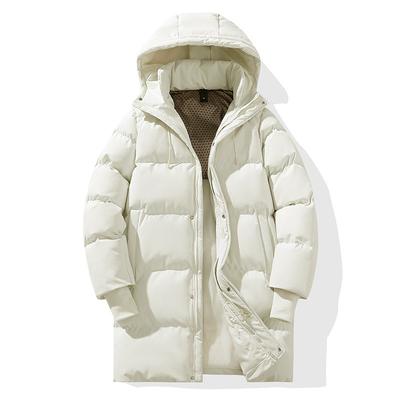 Outono e inverno novo jaqueta acolchoada média e longa para jovens jaqueta acolchoada de inverno estudantes masculinos jaqueta acolchoada com capuz quente