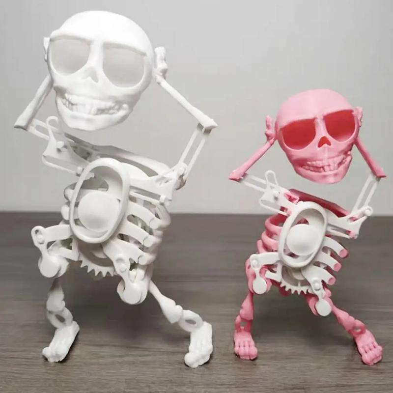 3D Tanzendes Skelett Gruselig Tanzendes Bewegliches Skelett Cartoon Tier Mini Schädel Figur Pädagogisches Spielzeug Kinder Geschenk