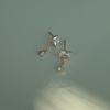 925 Sterling Silver Korean Simple Temperament Geometric Zircon Stud Earrings Women Plating 14k Gold Wedding Jewelry