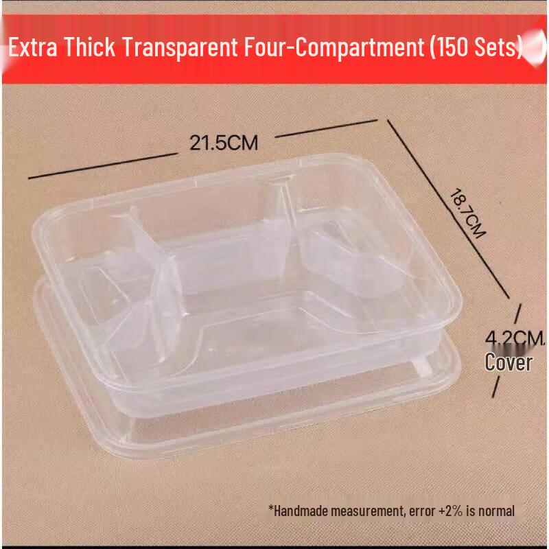 PP Plastic Multi-Compartment Takeaway Lunch Boxes