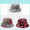 Leopard Print Fisherman Hat With Thick Fleece For Winter Warmth And Wind Protection