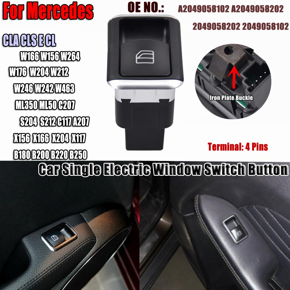 For Mercedes Benz GLS CLA GLK W204 W212 W176 W166 W463 W246 A2049058102 A2049058202 2049058202 Electric Pasenger Window Switch