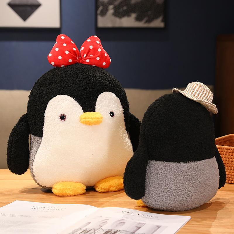 Adorable Stuffed Couple Penguin Dolls Lovely Animal Penguin Plushie Pillow Cute And Charming Hug Playthings designed for Children Girls Birth Date