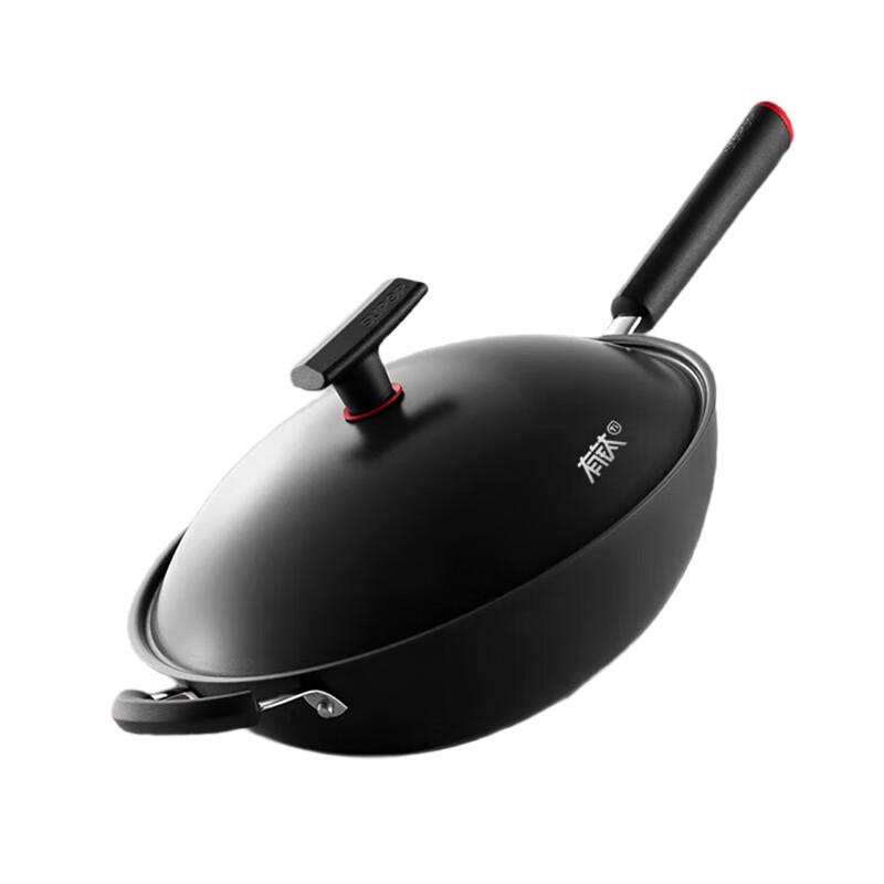 SUPOR 34cm Coated-Free Fine Iron Non-stick Wok