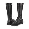 Barbara Leather Fleece 3cm Long Boots Bbe854bk