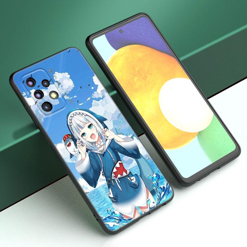 Gawr Gura Anime Phone Case For Samsung A13 A22 A24 A32 A23 A25 A34 A35 A52S A53 A54 A55 A73 5G A12 A14 A15 A31 A33 A50 A51 A72