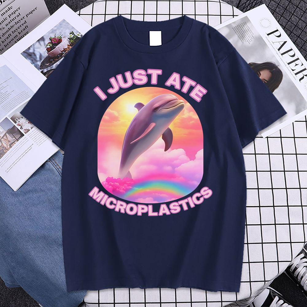 How It Feels To Eat Microplastics T Shirts Funny Meme Graphic Tshirts Unisex Women High Quality Vintage Summer Tops ONeck Tshirt
