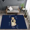 P-Olo Teddy Bear Microfiber Door Mat Anti-Slip Absorb Water Long Strip Cushion Bedroon Mat Bedside Mats