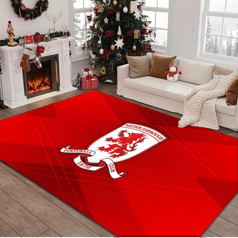 1PC rug Middlesbrough Football Club Crest Carpet, Chair Rug,Area Rug for Office Bedroom living rooms bedroom, Doormat decor Christmas fan gifts