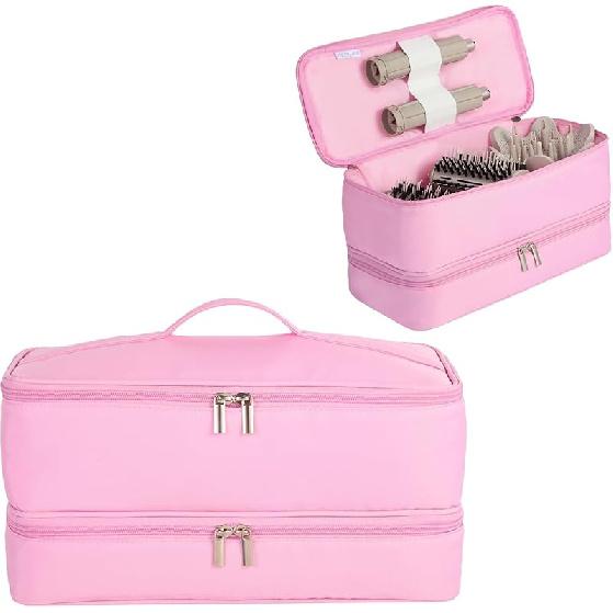 Двухслойный кейс для переноски для Shark Flexstyle, Дорожный чехол для Shark Flexstyle/FlexFusion, Портативная сумка-органайзер для хранения для Shark Flexstyle/Dyson розовый
