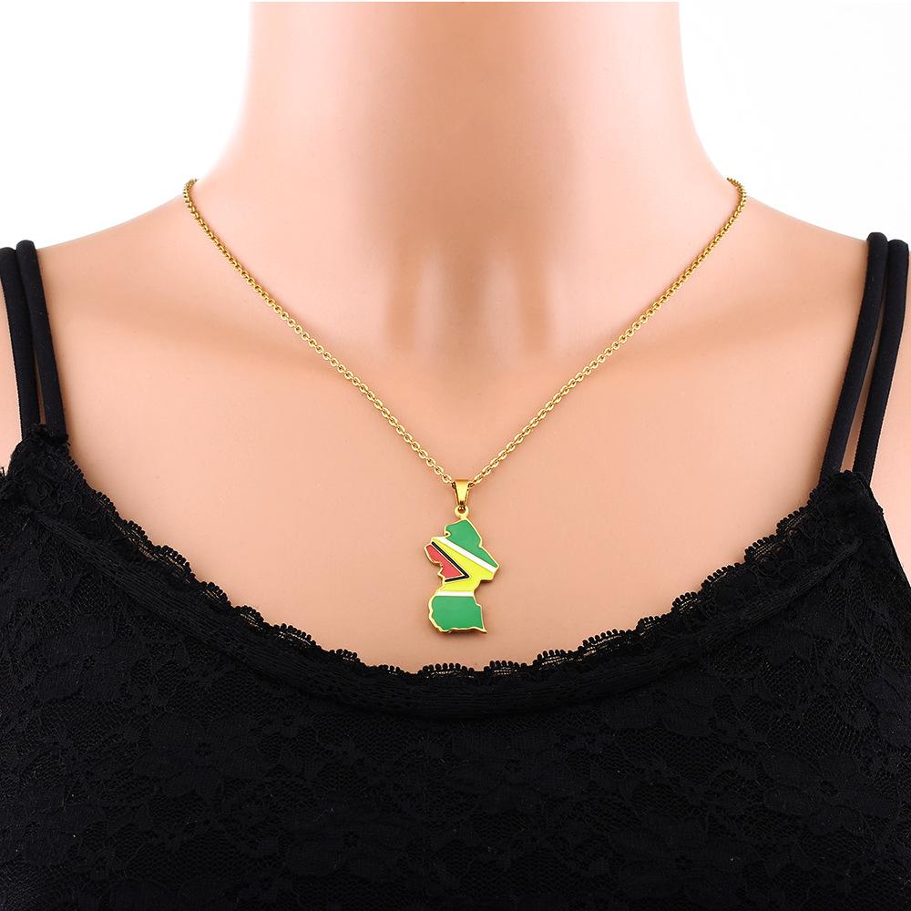Unisex Ethnic Style Stainless Steel Oil Drop Pendant Necklace