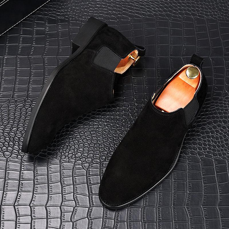 Fashion New Designer Men's Pointed Genuine Leather Slip On Flats Casual Shoes Male Penny Loafter Wedding Dress Prom Party Zapatos Hombre