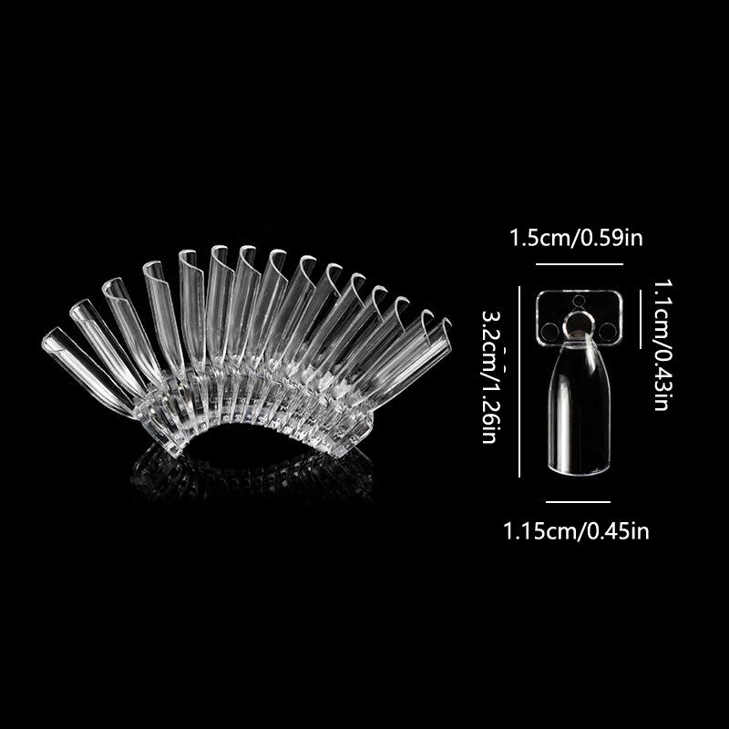 50Pcs Transparent Nail Art Display Swatch Uv Gel Nail Tips Color Card Magnetic Nail Plate Template Plate Easy To Disassemble