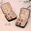 1PC Portable Imitation Leather Jewelry Storage Box with Zipper Closure - Desktop Storage Jewelry Box for Home or Out