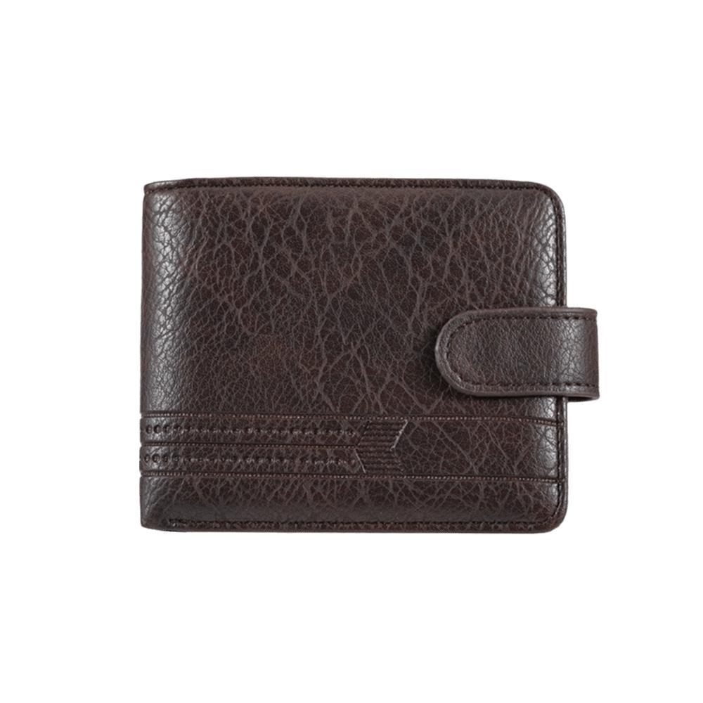 

Solid Color Two Fold Wallets Urban Recreational Style Male Wallet Portable Pocket Purse Daily Use кофейный