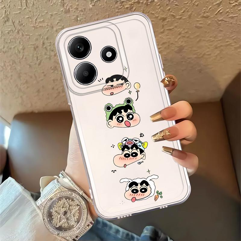 Frog Crayon Shin Chan Soft Phone Cover Case for Xiaomi Redmi Note 14 Pro Plus Note 13 A4 9 10 14C 10S 12 11S 11 13C 12S