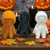 Halloween Black Robe Ghost Statue 3D Printed Hooded Cloak Ghost Figurine Sculpture Home Office Party Desktop Decoration Ornament