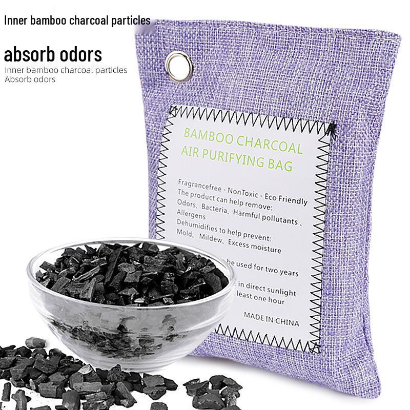 Sac Absorbeur d'Odeurs et d'Humidité en Charbon de Bambou Haute Température pour Voiture et Maison