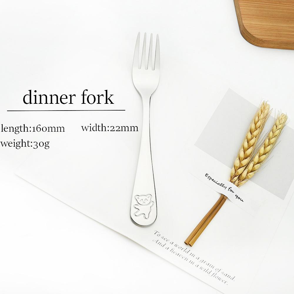 Little Dessert Edelstahl Besteck Set Teelöffel Löffel Gabel Set Teelöffel Kuchen Dessert Messer Geschirr Besteck