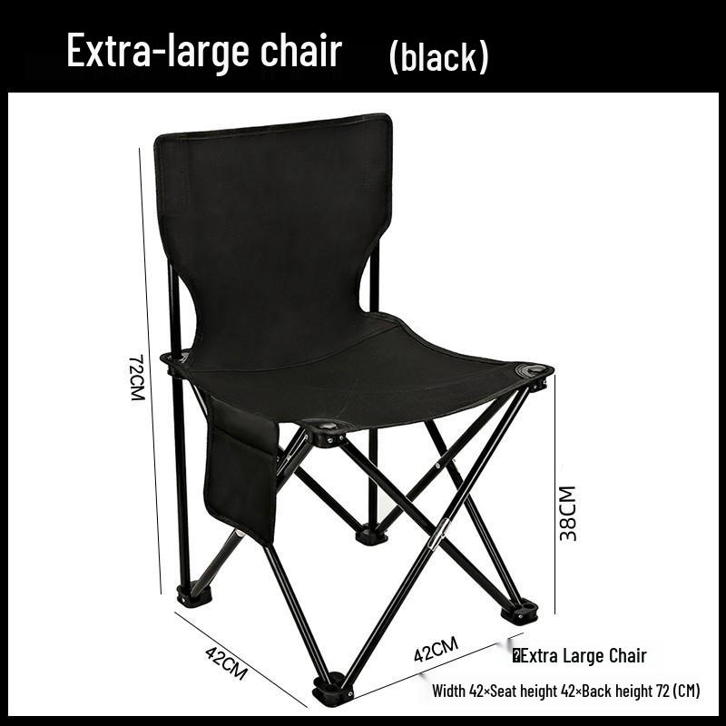 Portable Outdoor Folding Chair - Ideal for Camping, Fishing, Beach, and BBQs with Durable Oxford Cloth Seat