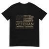 Dad Grandpa Veteran Great Grandpa Father's Day USA Flag T-Shirt