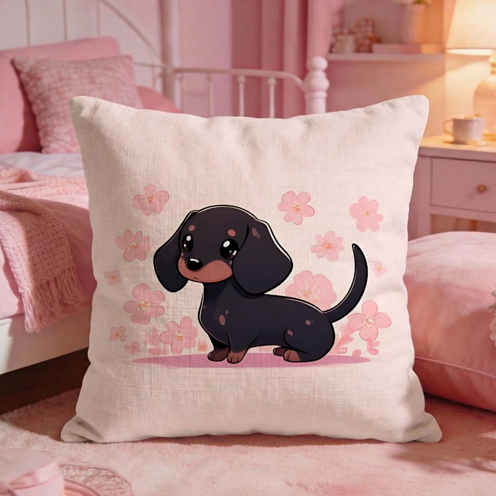 AnimalSausage dogS Cushion Cover Premium Comfort Reversible Pillow Cove Two in One Design for Any Room Car Interior