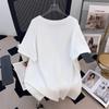 Plus Size Women's Mid-Length Loose Fit Round Neck Short Sleeve T-Shirt (200/300/350 Jin)